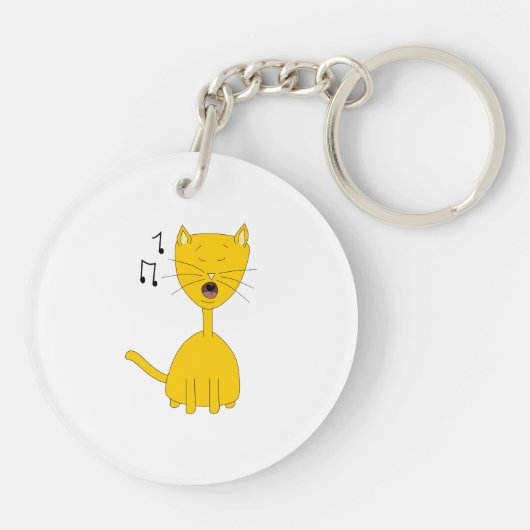 Zingende kat. sleutelhanger (Achterkant)