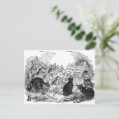  zingende katten briefkaart (Staand voorkant)