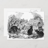  zingende katten briefkaart (Voorkant / Achterkant)