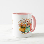 Zingende Katten met Boeketten Mok (Voorkant rechts)