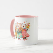 Zingende Katten met Boeketten Mok (Voorkant links)