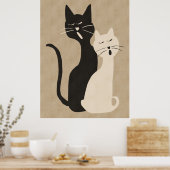 Zingende katten poster (Keuken)