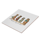Zingende katten van Louis Wain Tegeltje (Zijkant)