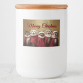 Zingende Katten Voedselcontainer Etiket (Voorkant)