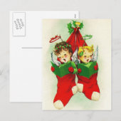  Zingende Kerst kinder Vakantie briefkaart (Voorkant / Achterkant)