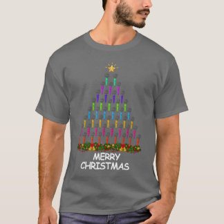 Zingende Kerstboom Vrolijk Kerstfeest vintage T-shirt