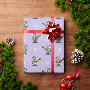Zingende Kerstman Cadeaupapier