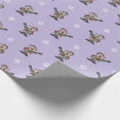 Zingende Kerstman Cadeaupapier (Hoek)