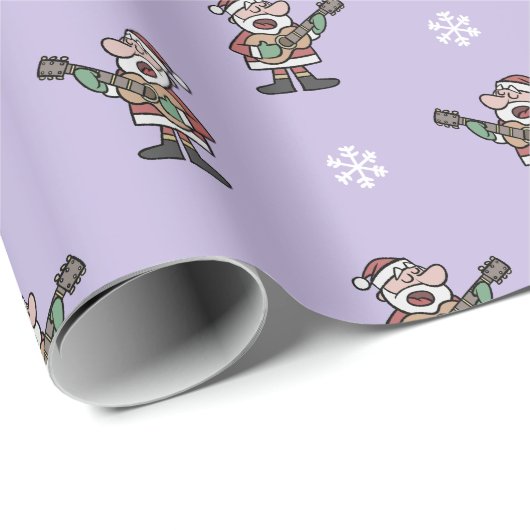 Zingende Kerstman Cadeaupapier (Rol Hoek)