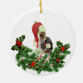 Zingende kip keramisch ornament (Achterkant)