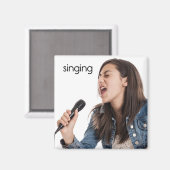 Zingende koelkast Magnet (Voorkant / Achterkant)