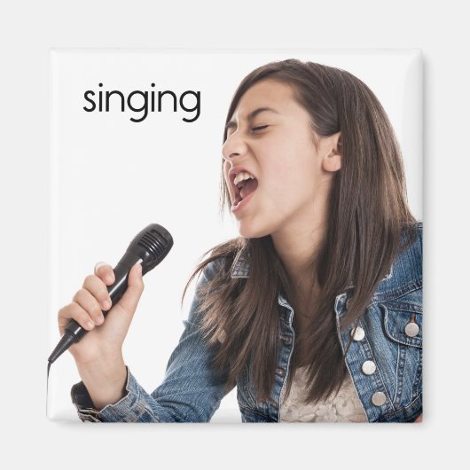 Zingende koelkast Magnet (Voorkant)