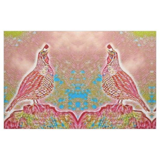 Zingende kwartel stof (Fat Quarter)