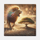 zingende leeuwenmagneet magneet (Voorkant)