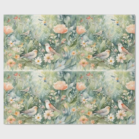 Zingende liefde cadeaupapier (Vlak)