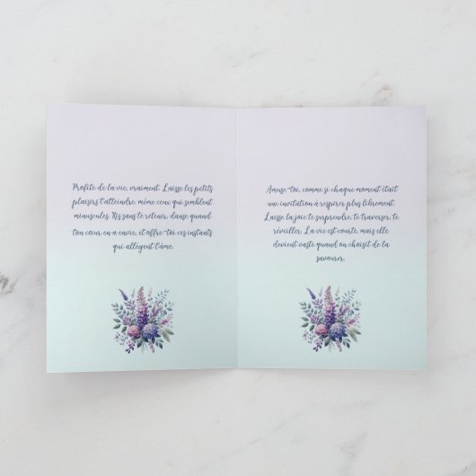 Zingende mees van tederheid kaart (Binnen)