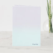 Zingende mees van tederheid kaart (Achterkant)