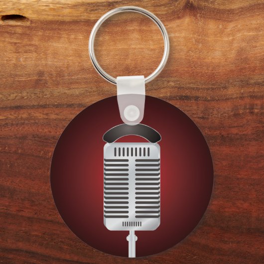 Zingende MicrofoonSleutelhanger Sleutelhanger (Voorkant)