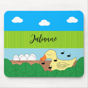 Zingende Moeder Eend Dichtbij Water Muismat