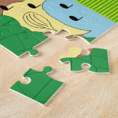 Zingende moeder eend in de buurt van water: legpuzzel (Zijkant)