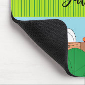 Zingende moeder eend in de buurt van water: muismat (Hoek)