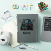 Zingende Moppertje Muziektractor in het Blauw Sticker (iPad Cover)