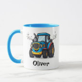 Zingende Moppertje Muzikale Blauwe Tractor Mok (Links)