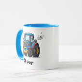 Zingende Moppertje Muzikale Blauwe Tractor Mok (Voorkant links)