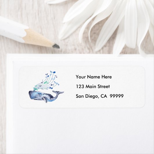 Zingende musical Blue Whale Etiket (Insitu)