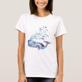 Zingende Musical Blue Whale T-shirt (Voorkant)