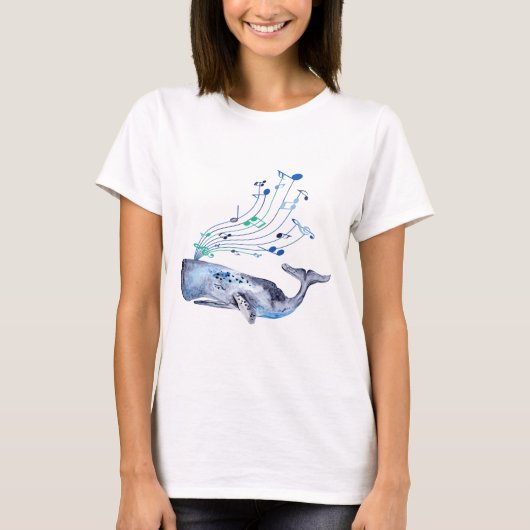 Zingende Musical Blue Whale T-shirt (Voorkant)