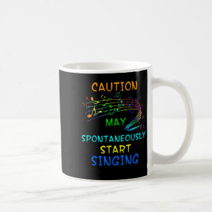 Zingende Muziek Liefhebber T Shirt Cadeau - Waarsc Koffiemok