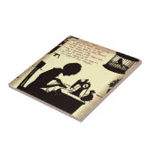 Zingende naaidame  Fairy Poem Tegeltje (Zijkant)