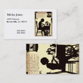 Zingende naaidame  Fairy Poem Visitekaartje (Voorkant / Achterkant)