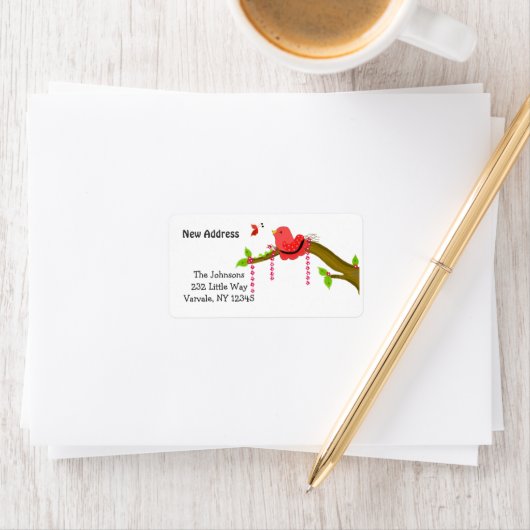 Zingende Nieuwe Adres van de Vogel Etiket (Insitu)