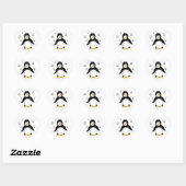 Zingende Pinguïn Hart Sticker (Vel)