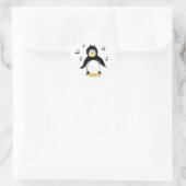 Zingende Pinguïn Hart Sticker (Tas)