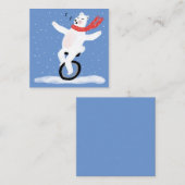 Zingende Poolbeer Kerstkaart Personaliseer het! Notitiekaartje (Voorkant / Achterkant)