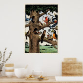 Zingende Poster vogels (Keuken)