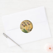 Zingende prairiehonden ronde sticker (Envelop)