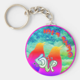 Zingende regenboogvogel Let's Shine Love Sleutelhanger