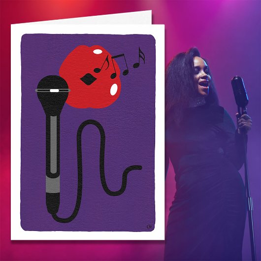 Zingende Stem Muzieknoten Lege Kaart