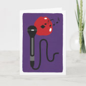 Zingende Stem Muzieknoten Lege Kaart (Voorkant)