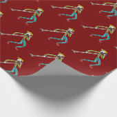 Zingende Stickman Cadeaupapier (Hoek)