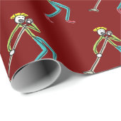 Zingende Stickman Cadeaupapier (Rol Hoek)