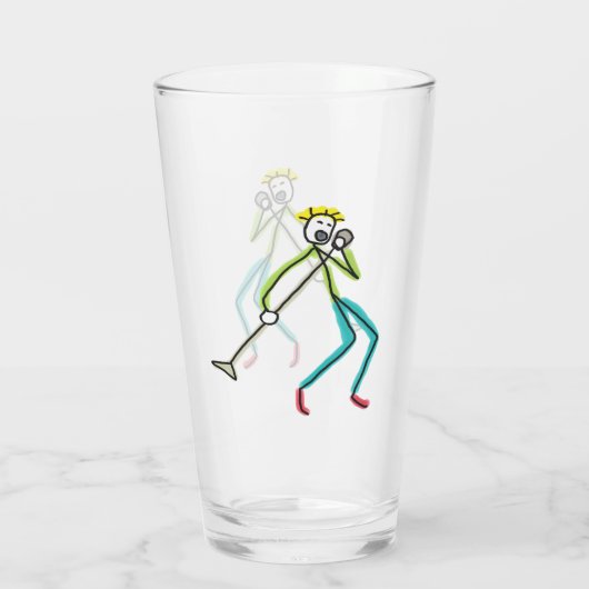 Zingende Stickman Glas (Achterkant)