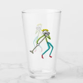 Zingende Stickman Glas (Voorkant)