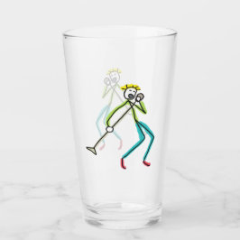 Zingende Stickman Glas