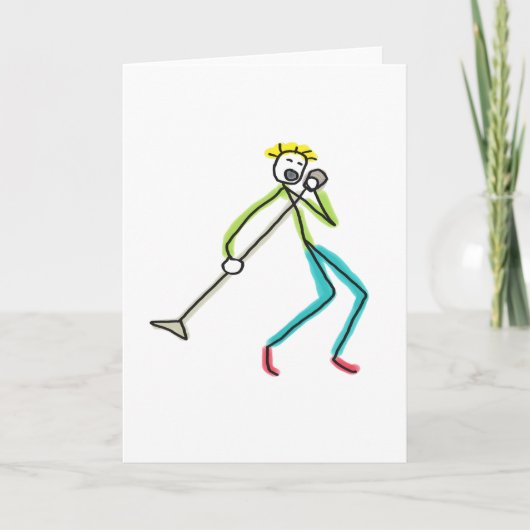 Zingende Stickman Kaart (Voorkant)