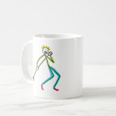 Zingende Stickman Koffiemok (Voorkant links)